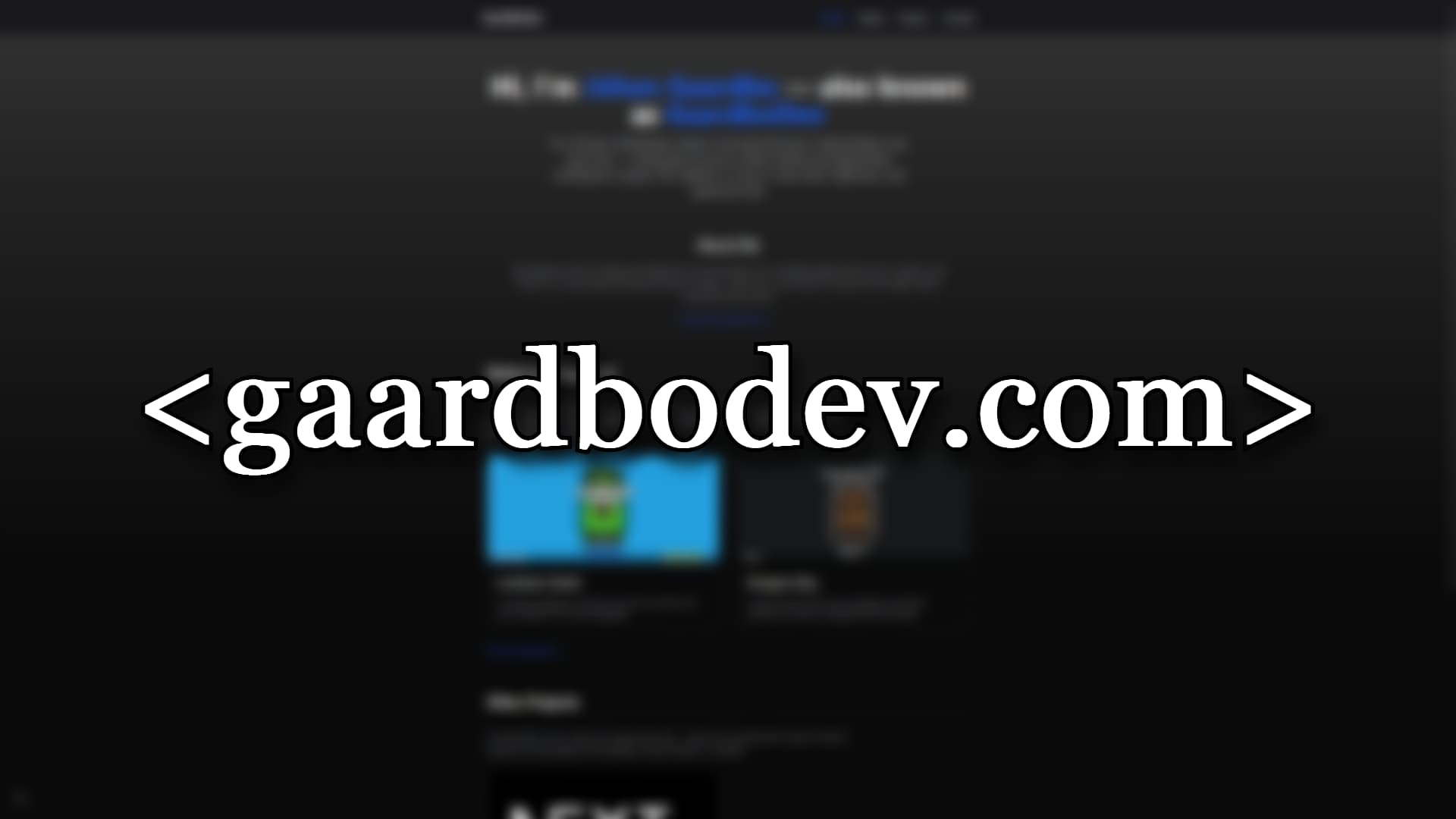 GaardboDev Website